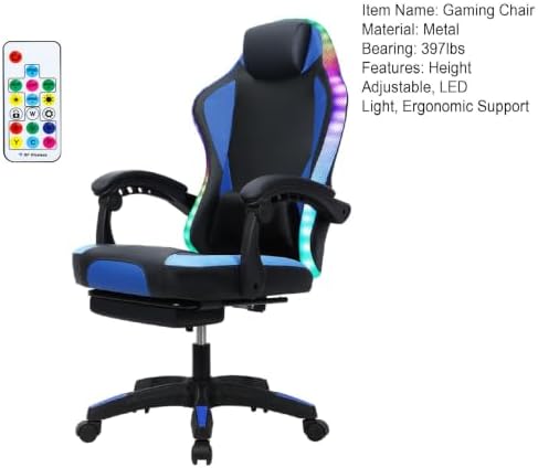 RGB LED Ergonomischer Gaming-S – Rgb Gaming Chair Bewertung und Preis
