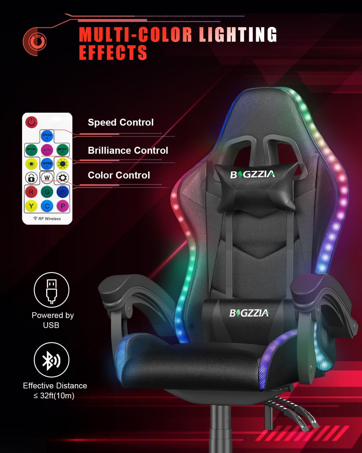 Gaming-Stuhl mit RGB-LED-Beleu – Rgb Gaming Chair Bewertung und Preis